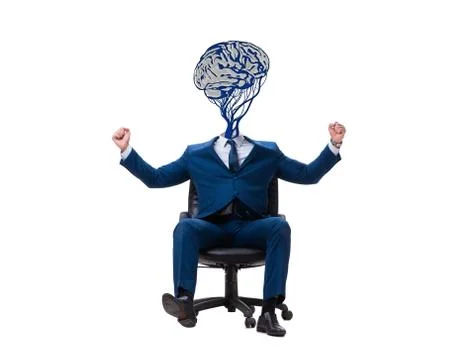 Man in artificial intelligence concept Foto stock