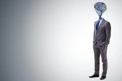 Man in artificial intelligence concept 스톡 사진