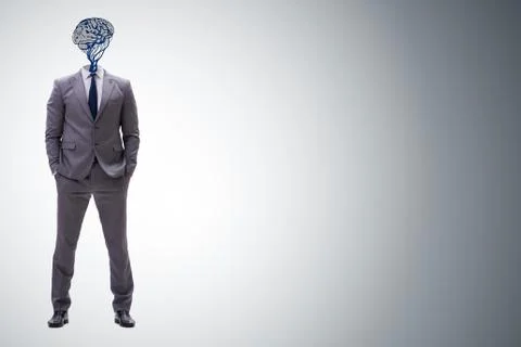 Man in artificial intelligence concept Foto stock