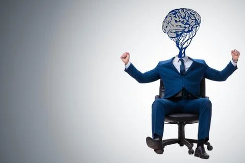 Man in artificial intelligence concept 库存照片