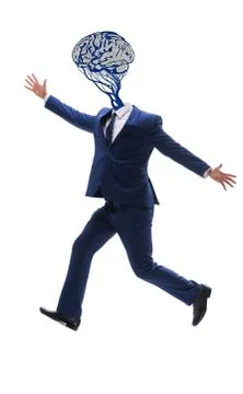 Man in artificial intelligence concept Foto stock