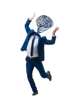 Man in artificial intelligence concept 库存照片