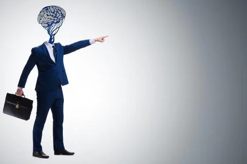 Man in artificial intelligence concept 스톡 사진