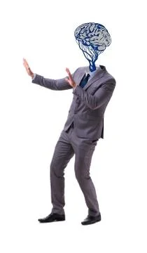 Man in artificial intelligence concept Foto stock