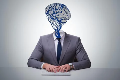 Man in artificial intelligence concept 写真素材