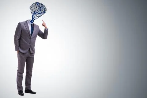 Man in artificial intelligence concept Foto stock