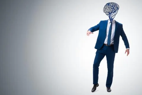 Man in artificial intelligence concept Stock Photos