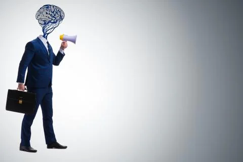 Man in artificial intelligence concept Stock Photos