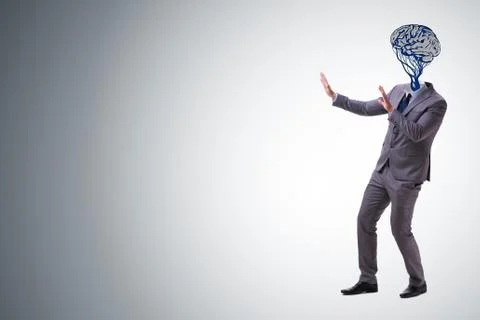 Man in artificial intelligence concept Foto stock