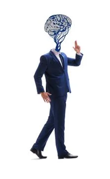 Man in artificial intelligence concept Foto stock