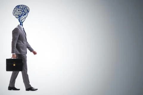 Man in artificial intelligence concept 스톡 사진