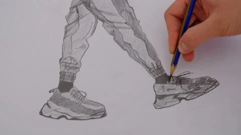 Man arts drawing Stock Footage 236286101