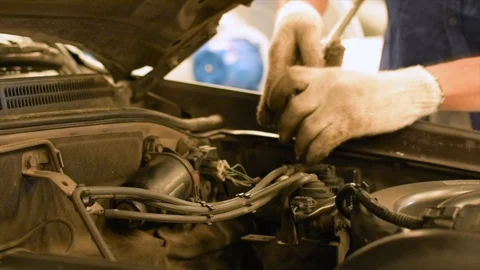 Man asian Checking Inspection period with car Stock-Footage 111144620