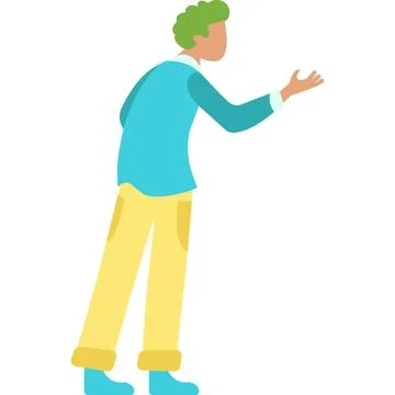 Man asking something vector question gesture icon Stock Illustration