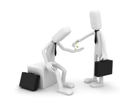 Man asks for alms Stock Illustration