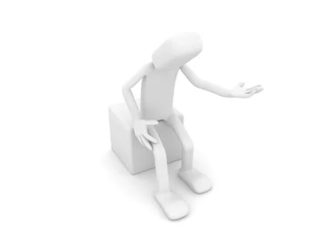 Man asks for alms Stock Illustration