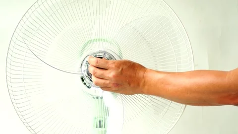 Man is assembling electric fan, in door  Chiangmai Thailand. Stock Footage 280524056