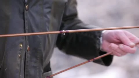 Man Assembling Fishing Rod Stock Footage 21258114