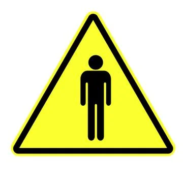 Man attention sign 스톡 일러스트