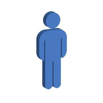 Man avatar 3d icon vector human Stock Illustration