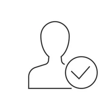 Man avatar with approve check mark symbol Stock Illustration