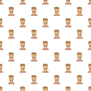 Man avatar face pattern looping background 스톡 일러스트