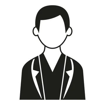 Man avatar icon representing user profile Stock Illustration