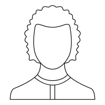 Man avatar icon  thin line Stock Illustration