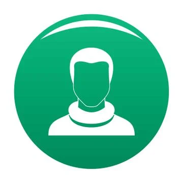 Man avatar icon vector green Stock Illustration