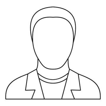 Man avatar icon vector thin line イラスト素材