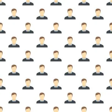 Man avatar pattern seamless Stock Illustration