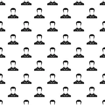 Man avatar pattern seamless Stock Illustration