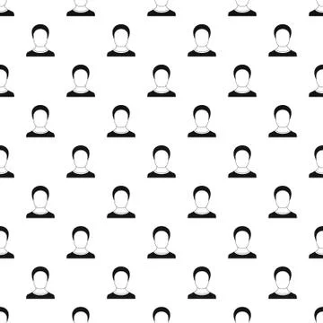 Man avatar pattern seamless Stock Illustration