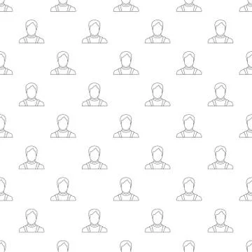 Man avatar pattern seamless Stock Illustration