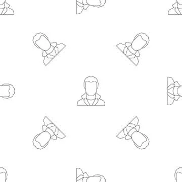 Man avatar pattern seamless vector Illustrazione stock