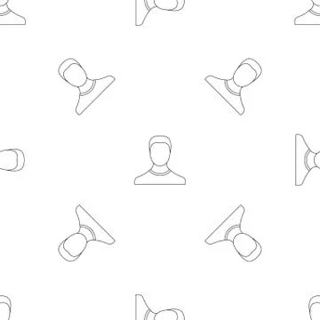 Man avatar pattern seamless vector Stock Illustration