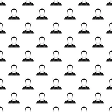 Man avatar pattern vector seamless Stockillustratie