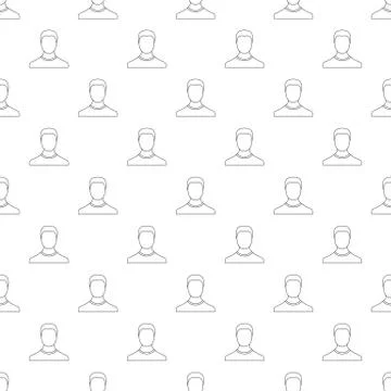 Man avatar pattern vector seamless Stock Illustration