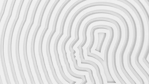 Man avatar profile view. Concept of teamwork or split personality Stock Footage 204838353