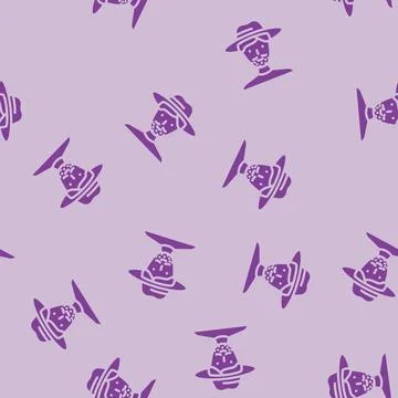 Man avatar redneck glyph vector seamless pattern Illustrazione stock