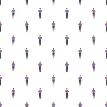 Man avatar repeating seamless pattern for business concepts Stock Illustration