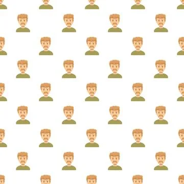 Man avatar repeating seamless pattern for identity concept Stockillustratie