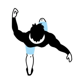 Man avatar running top view vector design Stock Illustration