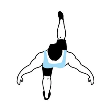 Man avatar running top view vector design Stock Illustration