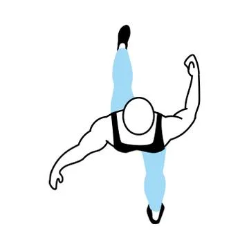 Man avatar running top view vector design Stock Illustration