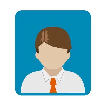 Man avatar with tie Stock Illustration