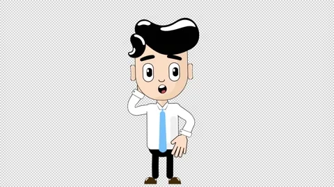 Man Awkward Animation Character Loop Alp... | Stock Video | Pond5