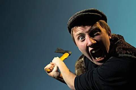 Man with axe Stock Photos