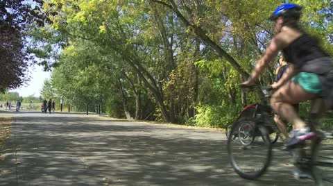 Man with baby carriage Stock Footage