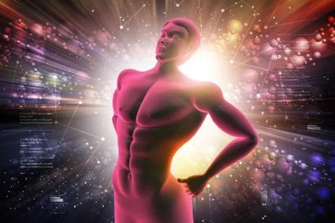 Man with back pain Stock Illustration